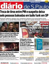 Capa do jornal Diário de São Paulo 15/03/2026
