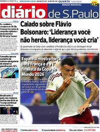 Capa Diário de São Paulo 15/07/2026