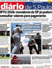 Capa do jornal Diário de São Paulo 16/01/2026