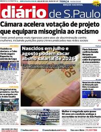 Capa Jornal Diário de São Paulo