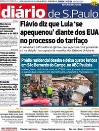 Capa Diário de São Paulo 16/08/2026