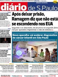 Capa do jornal Diário de São Paulo 17/04/2026