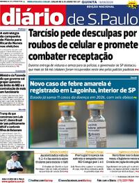 Capa do jornal Diário de São Paulo 18/06/2026
