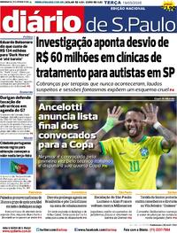 Capa Diário de São Paulo 19/05/2026