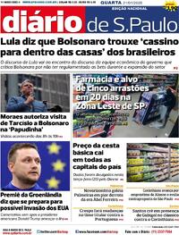 Capa do jornal Diário de São Paulo 21/01/2026