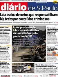 Capa Diário de São Paulo 21/05/2026