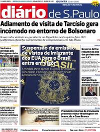 Capa do jornal Diário de São Paulo 22/01/2026