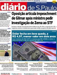 Capa do jornal Diário de São Paulo 22/04/2026