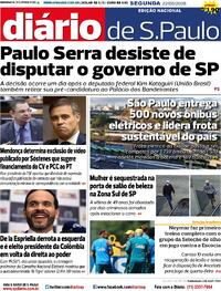 Capa do jornal Diário de São Paulo 22/06/2026