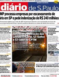 Capa Diário de São Paulo 22/07/2026