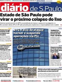 Capa do jornal Diário de São Paulo 23/03/2026