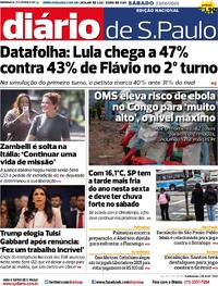 Capa Diário de São Paulo 23/05/2026