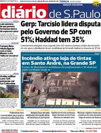 Capa do jornal Diário de São Paulo 24/03/2026