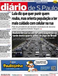 Capa Jornal Diário de São Paulo