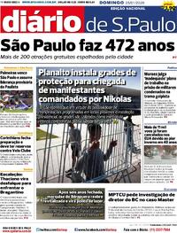 Capa do jornal Diário de São Paulo 25/01/2026