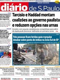 Capa Diário de São Paulo 25/05/2026
