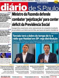 Capa Jornal Diário de São Paulo