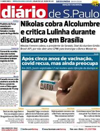 Capa do jornal Diário de São Paulo 26/01/2026