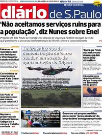 Capa do jornal Diário de São Paulo 26/03/2026