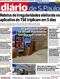 Capa Diário de São Paulo 26/08/2026