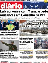 Capa do jornal Diário de São Paulo 27/01/2026