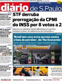 Capa do jornal Diário de São Paulo 27/03/2026