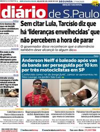 Capa do jornal Diário de São Paulo 27/04/2026