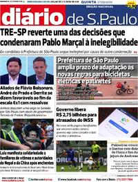 Capa Diário de São Paulo 27/08/2026