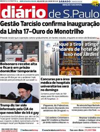 Capa do jornal Diário de São Paulo 28/03/2026