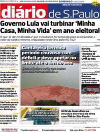 Capa do jornal Diário de São Paulo 29/03/2026