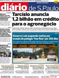 Capa Diário de São Paulo 29/04/2026