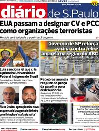 Capa Diário de São Paulo 29/05/2026