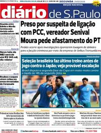 Capa Diário de São Paulo 29/06/2026