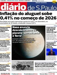 Capa do jornal Diário de São Paulo 30/01/2026