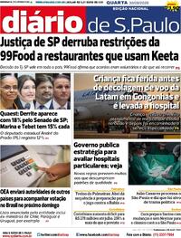 Capa Jornal Diário de São Paulo