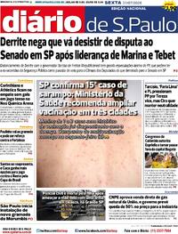 Capa Diário de São Paulo 31/07/2026
