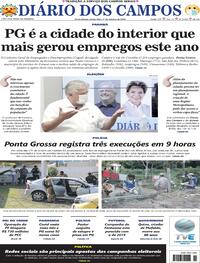 Capa do jornal Diário dos Campos 01/10/2020
