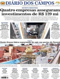 Capa do jornal Diário dos Campos 04/12/2020