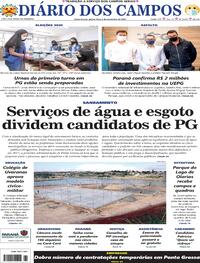 Capa do jornal Diário dos Campos 05/11/2020