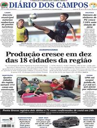 Capa do jornal Diário dos Campos 08/08/2020