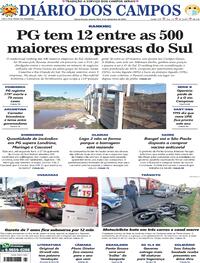 Capa do jornal Diário dos Campos 09/12/2020