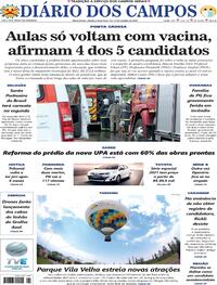 Capa do jornal Diário dos Campos 10/10/2020