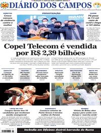 Capa do jornal Diário dos Campos 10/11/2020