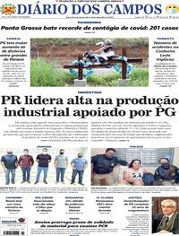 Capa do jornal Diário dos Campos 10/12/2020