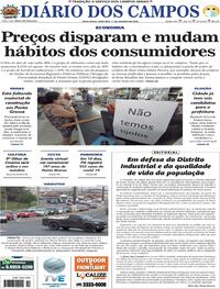 Capa do jornal Diário dos Campos 11/09/2020