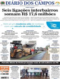 Capa do jornal Diário dos Campos 15/08/2020