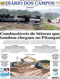 Capa do jornal Diário dos Campos 15/10/2020