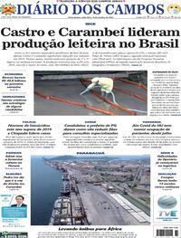 Capa do jornal Diário dos Campos 16/10/2020