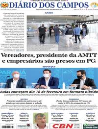 Capa do jornal Diário dos Campos 16/12/2020