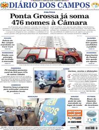 Capa do jornal Diário dos Campos 18/09/2020